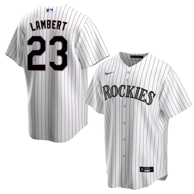 Nike Men #23 Peter Lambert Colorado Rockies Baseball Jerseys Sale-White